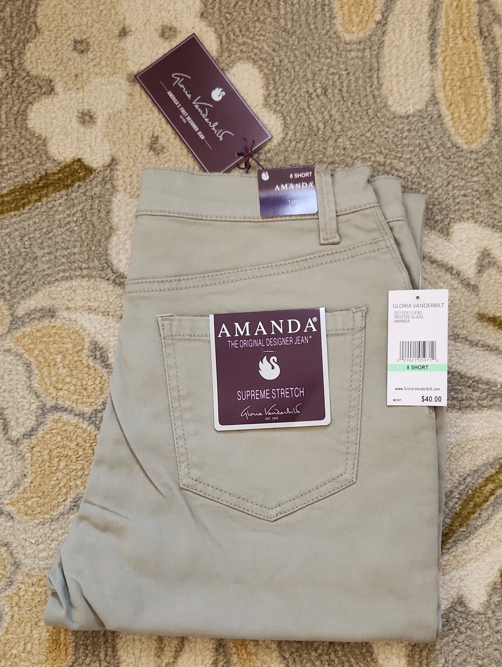 Gloria Vanderbilt Amanda Jeans Pants Size 8 Short NWT💗